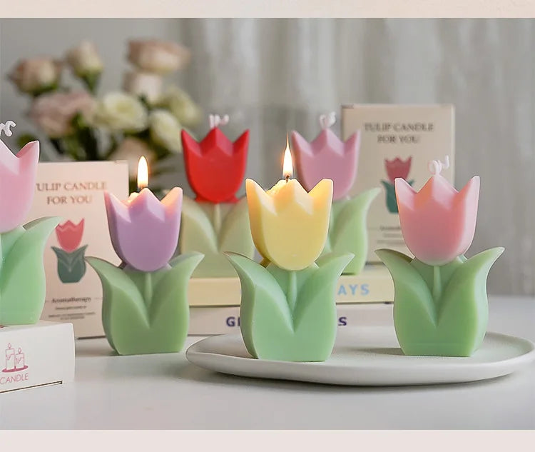 Handmade Tulip Soy Wax Candle