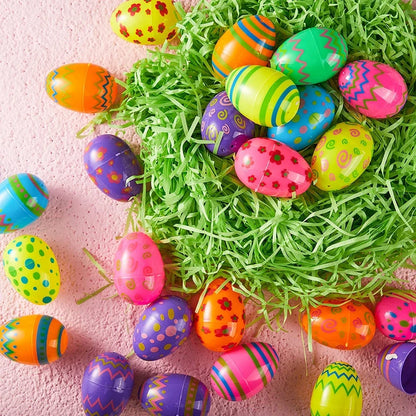 Colorful Plastic Easter Eggs – 12/24/36pcs Party Favors & Classroom Prizes