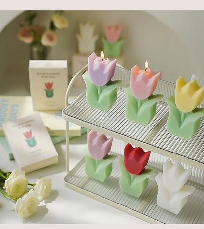 Handmade Tulip Soy Wax Candle