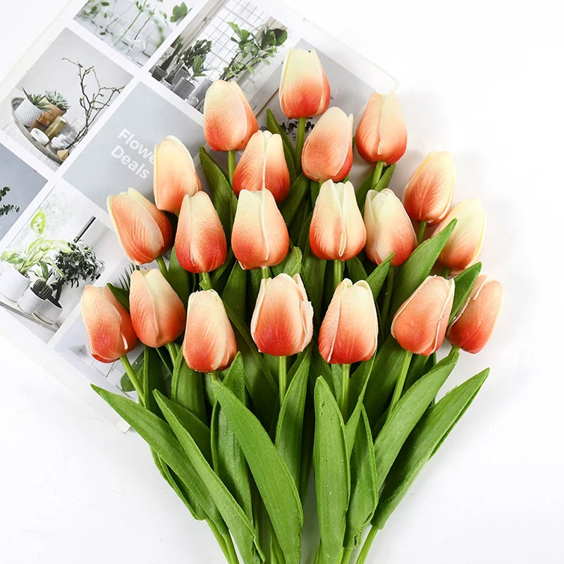 10pcs Tulip Artificial Flowers – Lifelike & Elegant Decor