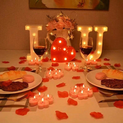 9pcs Heart-Shaped Scented Tea Light Candles